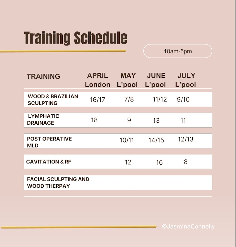 TRAINING SCHEDULE