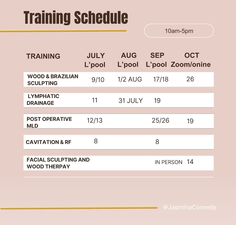 TRAINING SCHEDULE